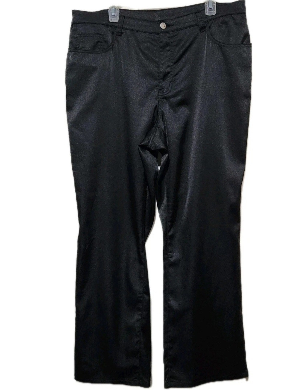 Venezia Womens Wide Leg Pants 18/20 Black High Rise Pockets Y2K D03-0287